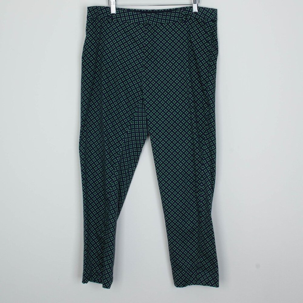 Brooks Brothers Womens Natalie Fit Ankle Pants Size 12 Blue Career Office Work